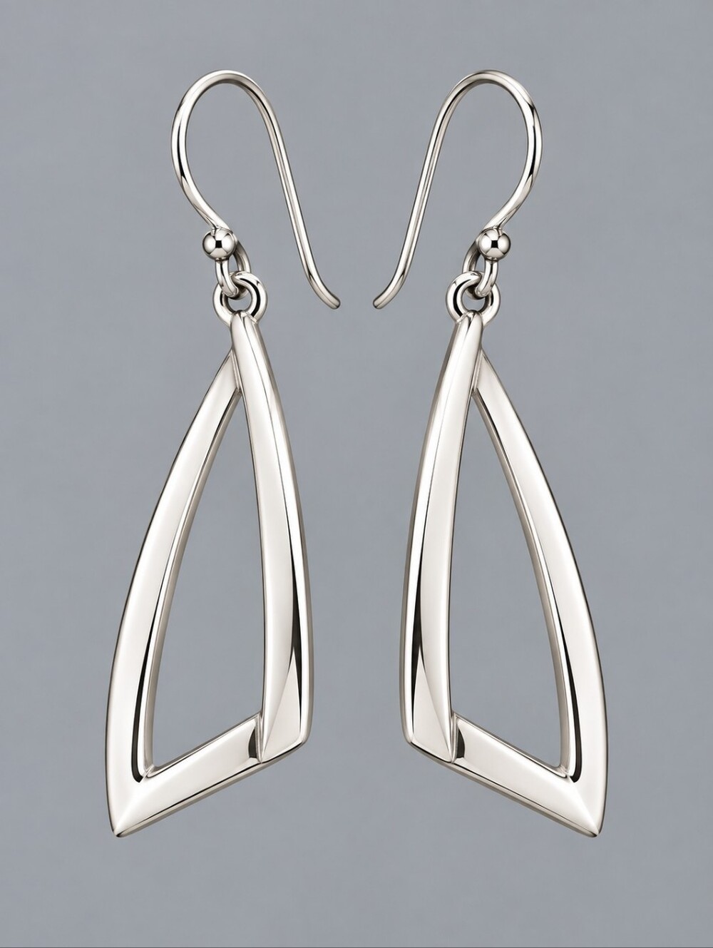 3/$30 Vintage Silvertone Geometric Drop Dangle Hook Earrings